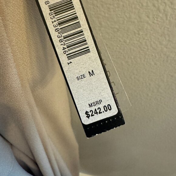 Alice + Olivia Employed Pencil Dress Ruched Sleeve Nude Medium Stretch N… - Picture 13 of 14